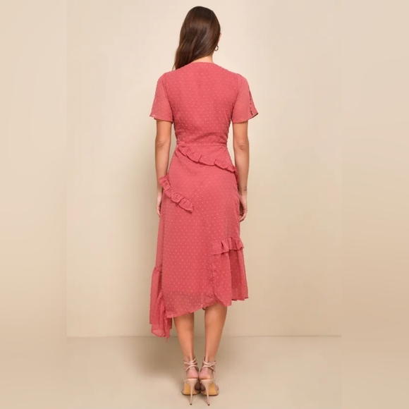 Lulu's next to you ruffle dress NWT swiss dot size medium new with tags - Picture 3 of 13